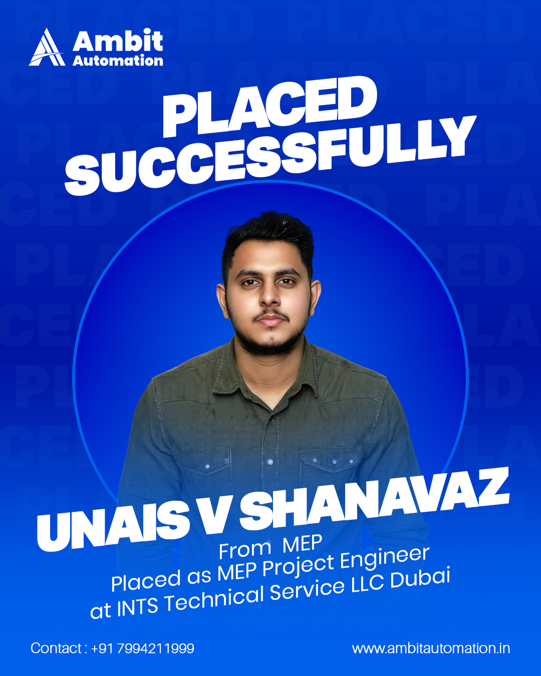 Unais V Shanavaz placed HVAC Specialist