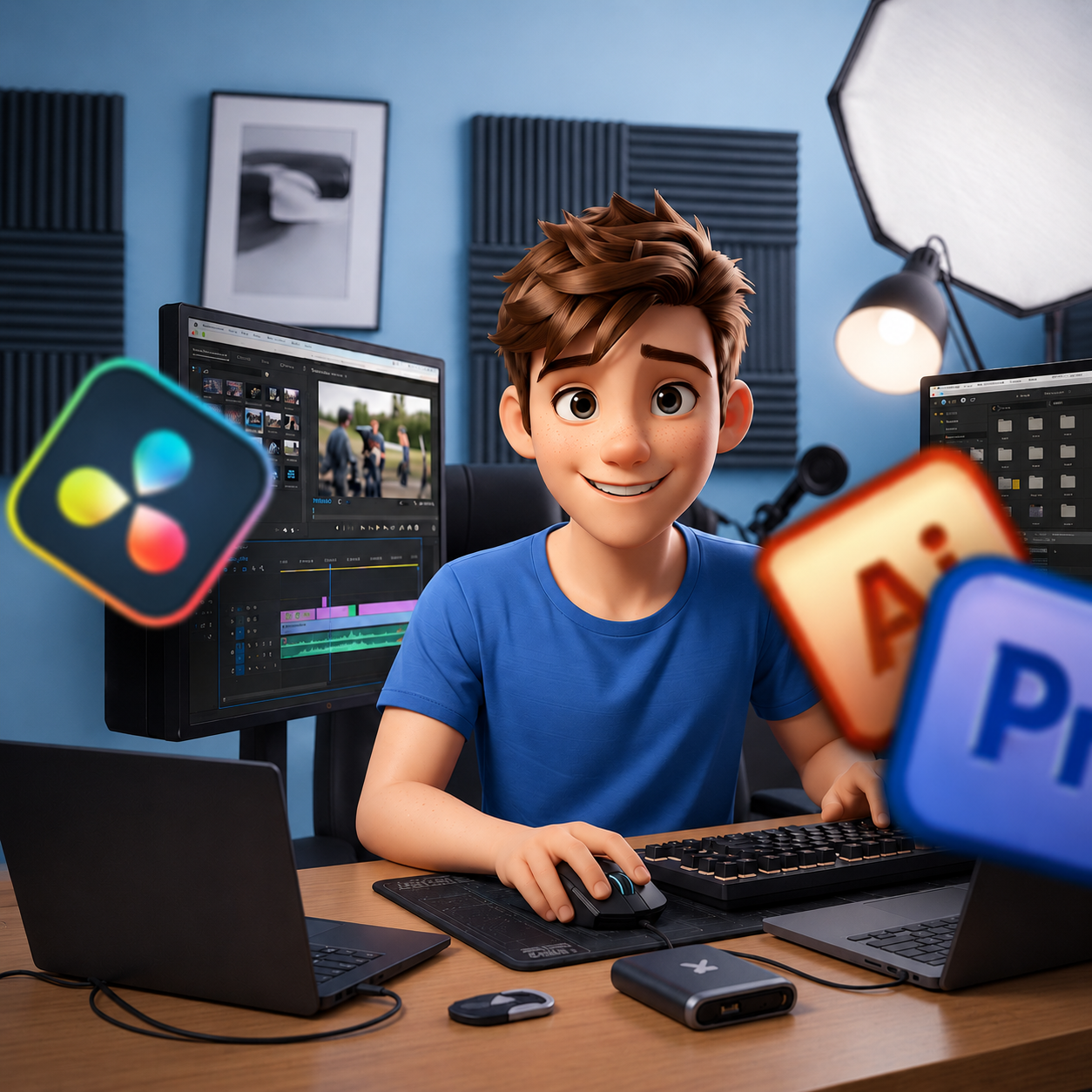 Video editing course in Kochi - hands-on training with DaVinci Resolve and AI tools