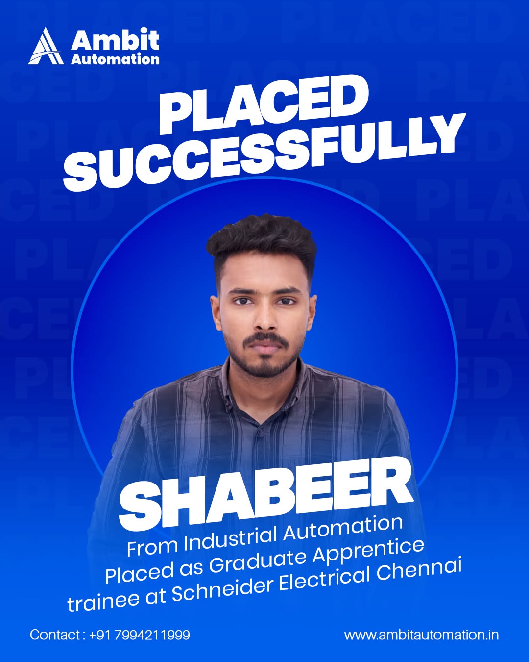 Shabeer - placed student